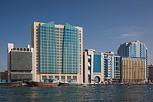 阿联酋,迪拜,德伊勒,水岸,建筑,迪拜河