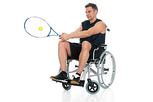 残障,运动员,玩,网球