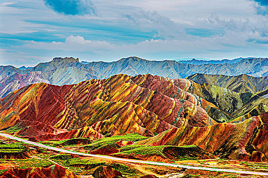張掖七彩丹霞景觀zhangyecolorfuldanxialandscape