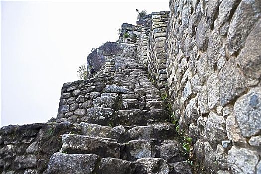 仰视,毁坏,山,马丘比丘,库斯科地区,秘鲁