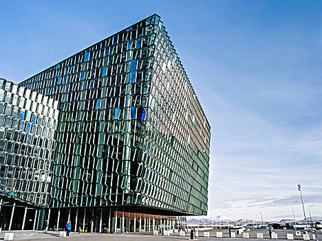 雷克雅未克,新,会议,中心,建筑,一个,象征,冰岛,大幅,尺寸