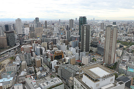 大阪,梅田蓝天大厦,俯拍