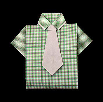 隔绝,纸,绿色,格子衬衫