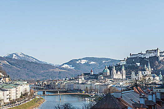 风景,霍亨萨尔斯堡城堡,萨尔茨堡,奥地利
