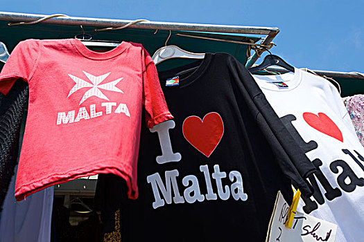 纪念品,t恤,岛屿,戈佐,马耳他,欧洲