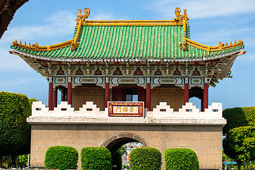 台湾台北,历史遗迹中国式建筑,景福门