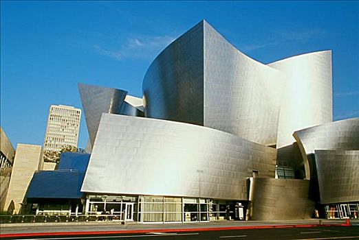 仰视,音乐厅,迪士尼音乐厅,洛杉矶,加利福尼亚,美国
