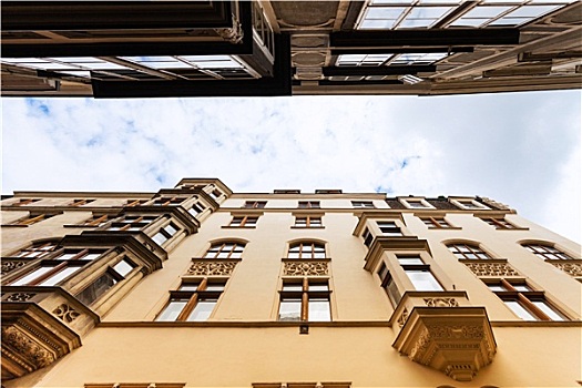 建筑,公寓,房子,狭窄街道,维也纳