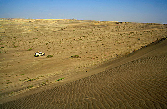 四驱车,交通工具,靠近,沙丘,纳米布沙漠,南方,安哥拉