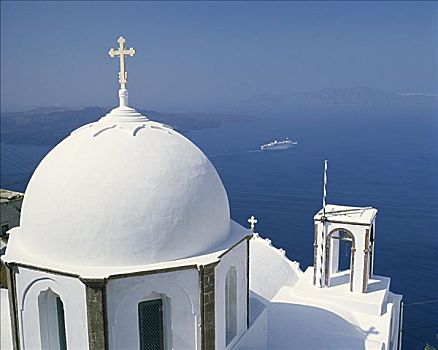 希腊,教堂,游船