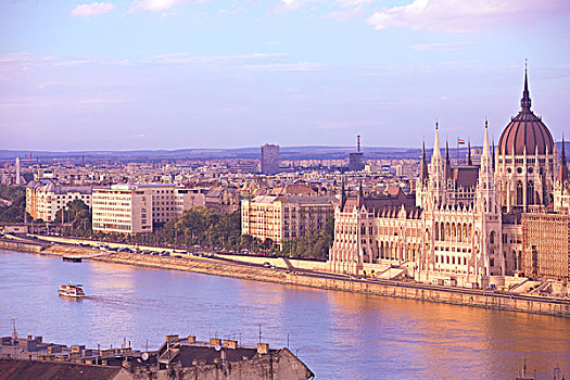 匈牙利,布达佩斯,国会大厦,城堡,山