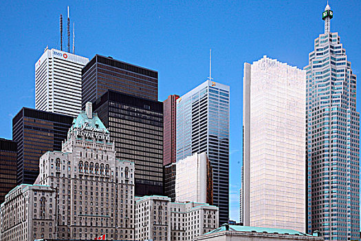 仰视,建筑,多伦多,安大略省,加拿大