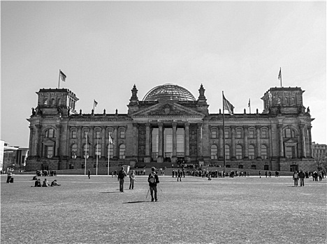 黑白,德国国会大厦,柏林