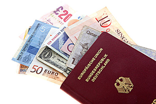 护照,货币,不同,世界,外汇