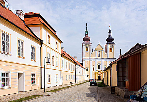 寺院,教堂,上升,地区,区域,捷克共和国,欧洲