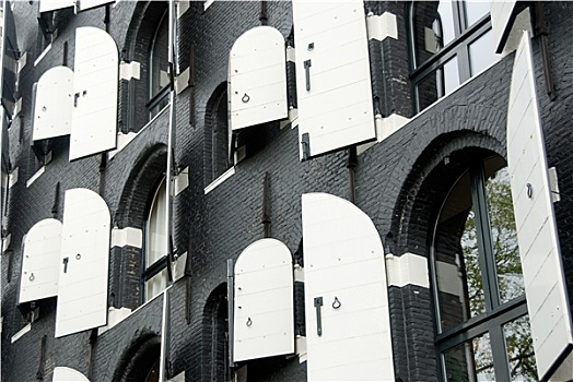 窗户,百叶窗,阿姆斯特丹,荷兰