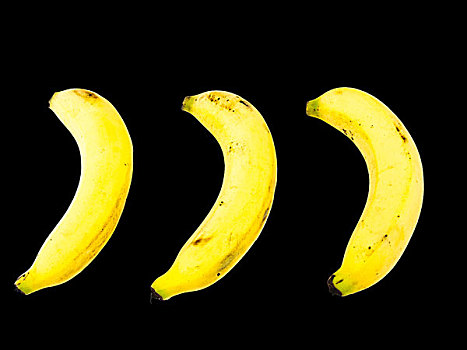 香蕉,隔绝,黑色背景,背景