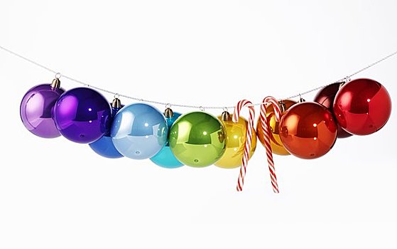 光泽,色彩,圣诞节饰物,拐棍糖,晾衣绳