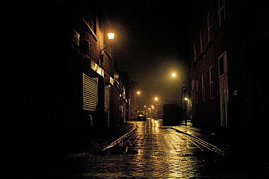 黑夜街道照片真实图片图片