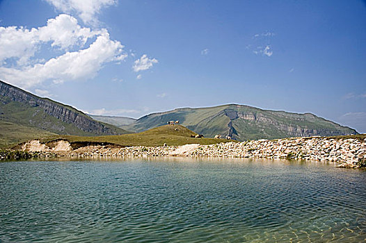 风景,湖,山,蓝天