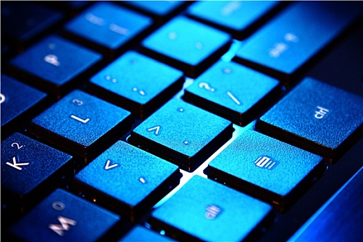蓝色,键盘,个人电脑
