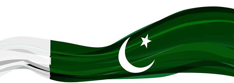 绿色_旗帜_白色_月牙状_星_伊斯兰_共和国_巴基斯坦伊斯兰共和国_高清