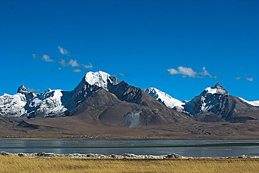 雪山下的河流