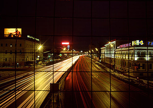 莫斯科大街夜景