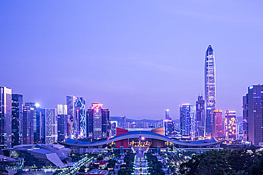 深圳城市中轴线,夜景