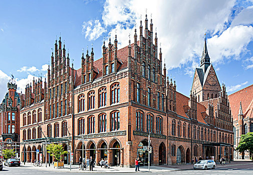 老市政厅,北方,德国,砖,哥特式,汉诺威,下萨克森,欧洲