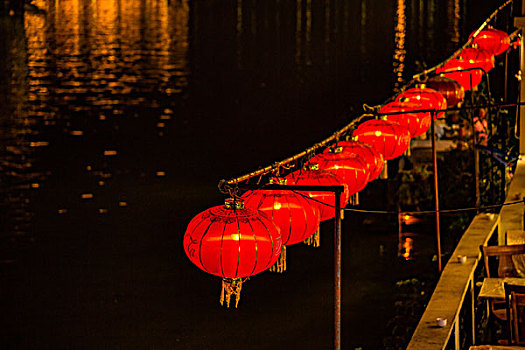 上海朱家角古镇夜景