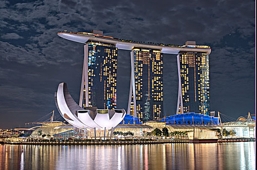 码头,湾,沙,酒店,艺术,科学博物馆,左边,新加坡,亚洲