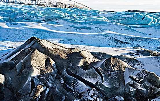 冰河,瓦特纳冰川,国家公园,冬天,大幅,尺寸