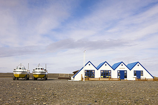 两栖,交通工具,靠近,咖啡,杰古沙龙湖,冰岛