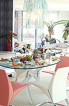 房间,现代,设计,优雅,桌子,布置