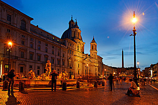 纳佛那广场,教堂,罗马,意大利,欧洲