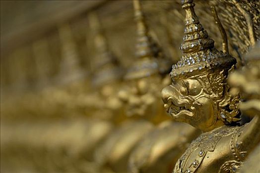 雕塑,神,玉佛寺,大皇宫,曼谷,泰国,东南亚
