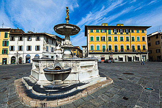 广场,喷泉,省,托斯卡纳,意大利