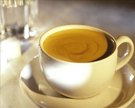 一杯咖啡,螺旋,奶油