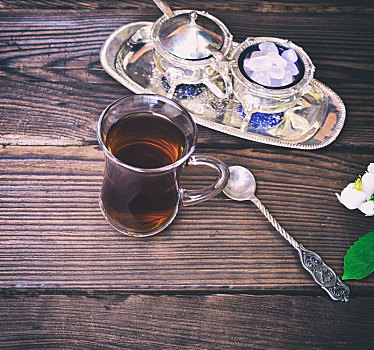 茶,玻璃杯,土耳其