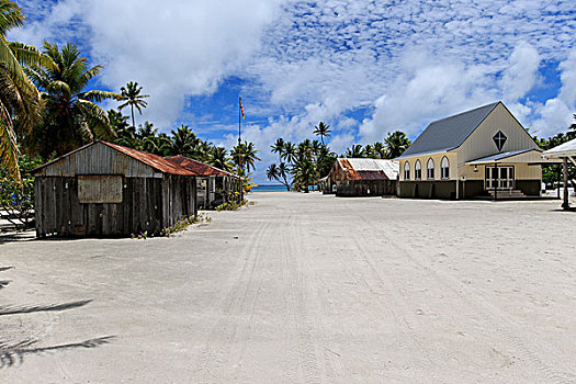 住宅区,环礁,库克群岛