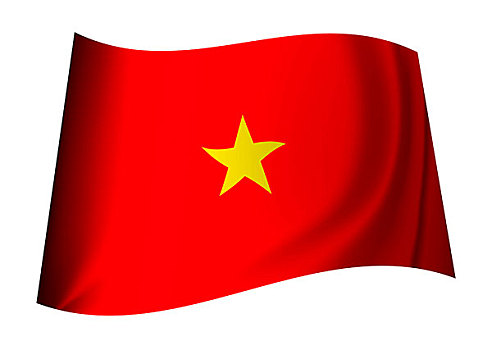 越南,旗帜,概念,红色背景,黄色,星