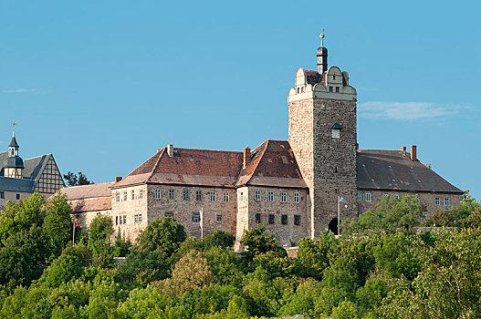 城堡,场所,萨克森安哈尔特,德国,欧洲