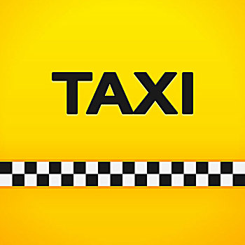 出租车,文字,黄色背景