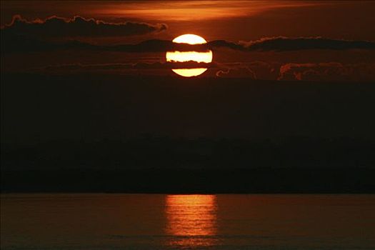 日出,伊洛瓦底江,缅甸