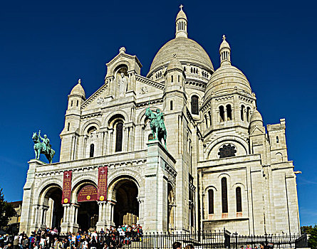 大教堂,蒙马特尔,巴黎,法兰西岛,法国,欧洲