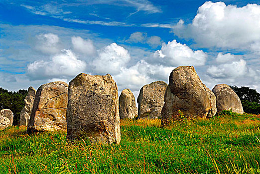 史前,巨石,纪念建筑,竖石纪念物,卡赫纳,区域,布列塔尼半岛,法国