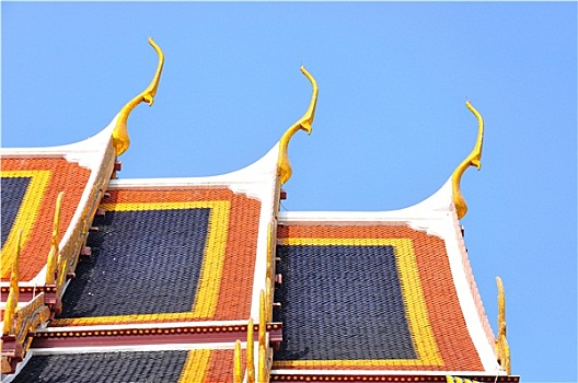 泰国,庙宇,屋顶