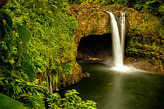 彩虹瀑布,州立公园,边缘,希洛,夏威夷,美国