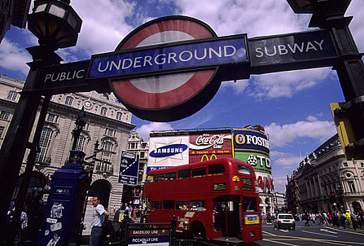 英格兰,伦敦,地铁站,广告
